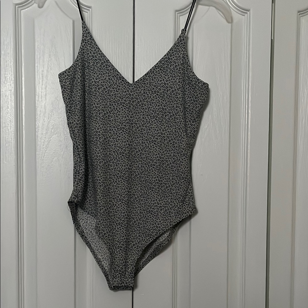 Gaze Black and White Patterned Bodysuit
